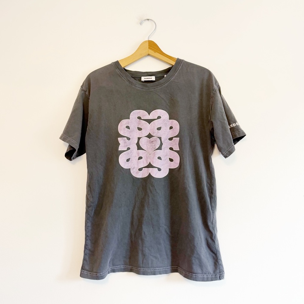 SANDRO Paris chapel logo graphic T-shirt